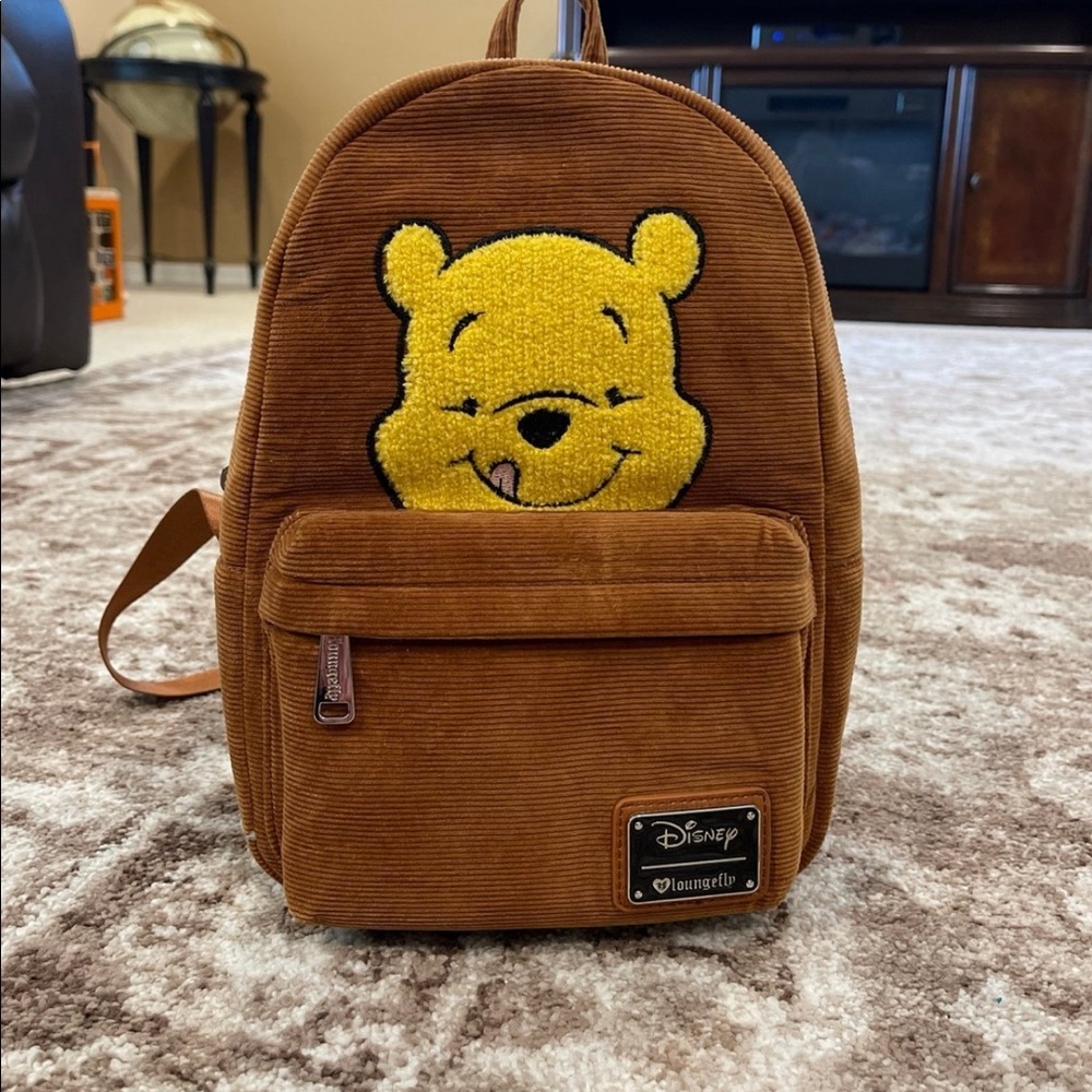 corduroy winnie the pooh heart logo loungefly rare hard to find NWT